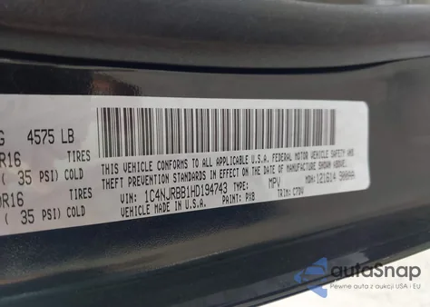 2017 Jeep Patriot Sport 4X4 from USA, damaged, VIN 1C4NJRBB1HD194743